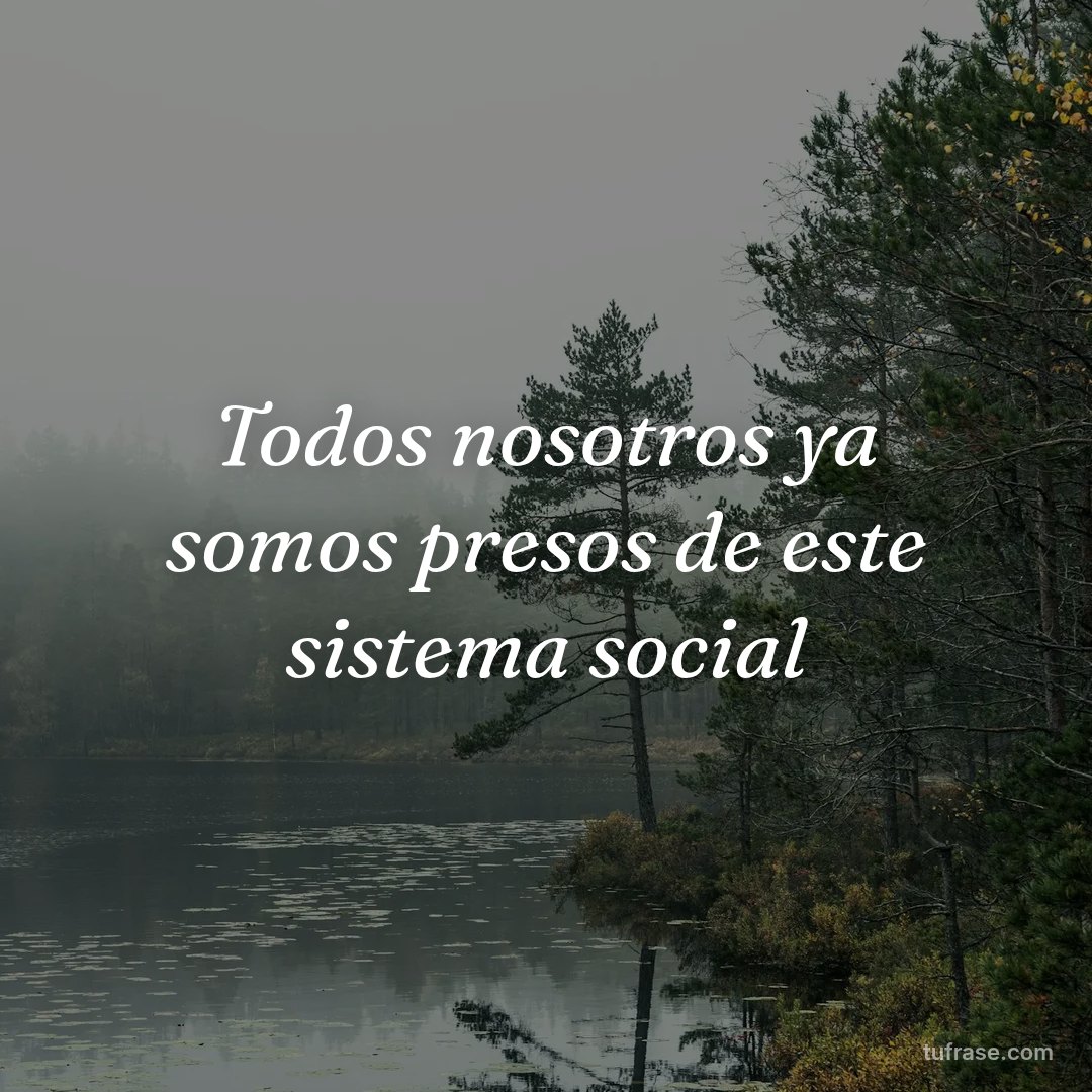 Todos nosotros ya somos presos de este sistema social