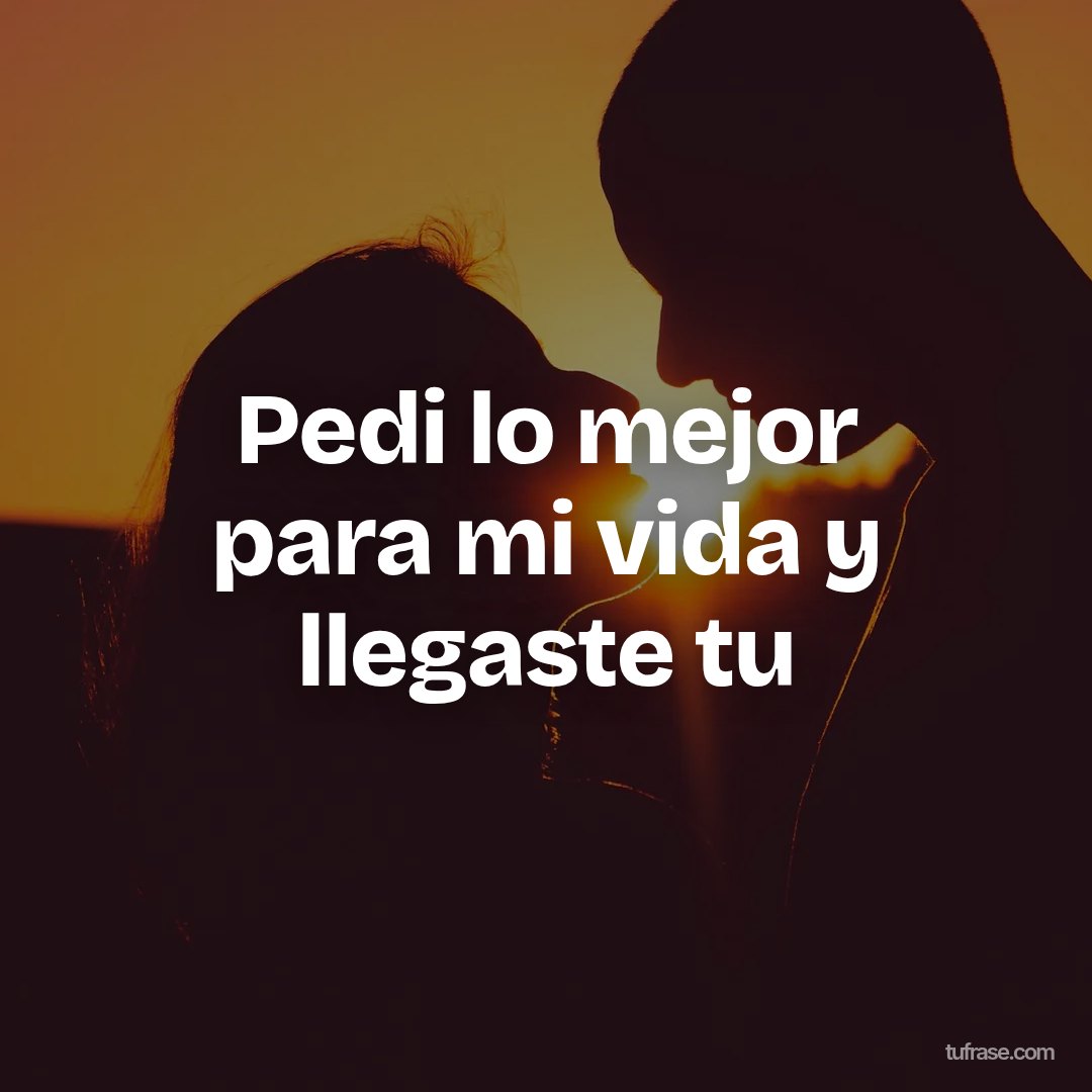 Pedi lo mejor para mi vida y llegaste tu