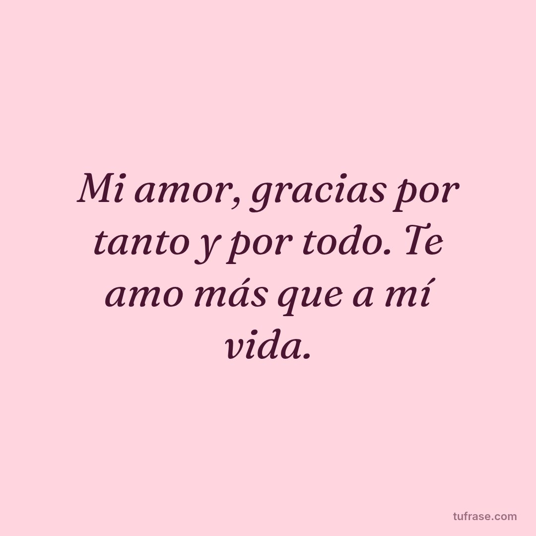 Mi amor, gracias por tanto y por todo. Te amo más que a mí vida.