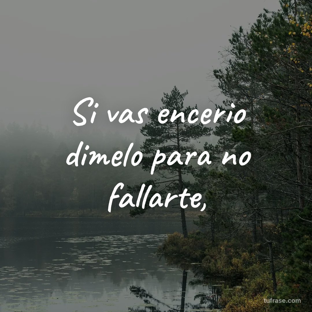 Si vas encerio dimelo para no fallarte,