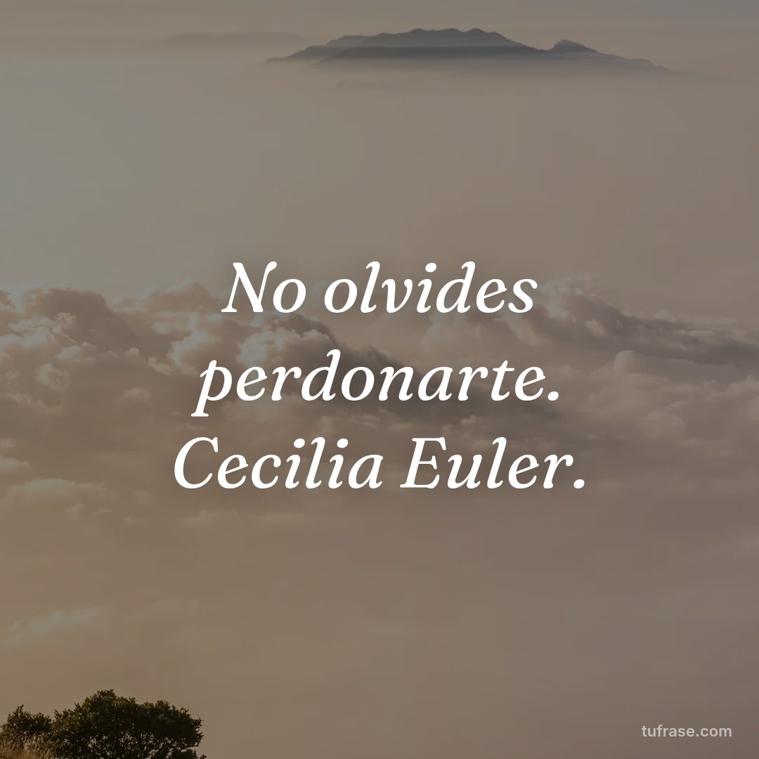 No olvides perdonarte. Cecilia Euler.