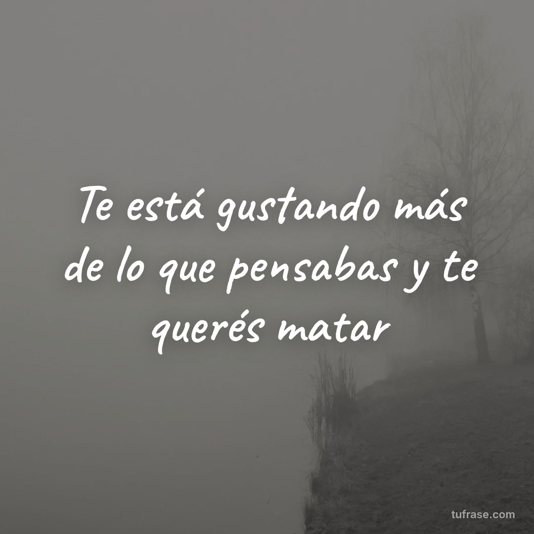 Te está gustando más de lo que pensabas y te querés matar