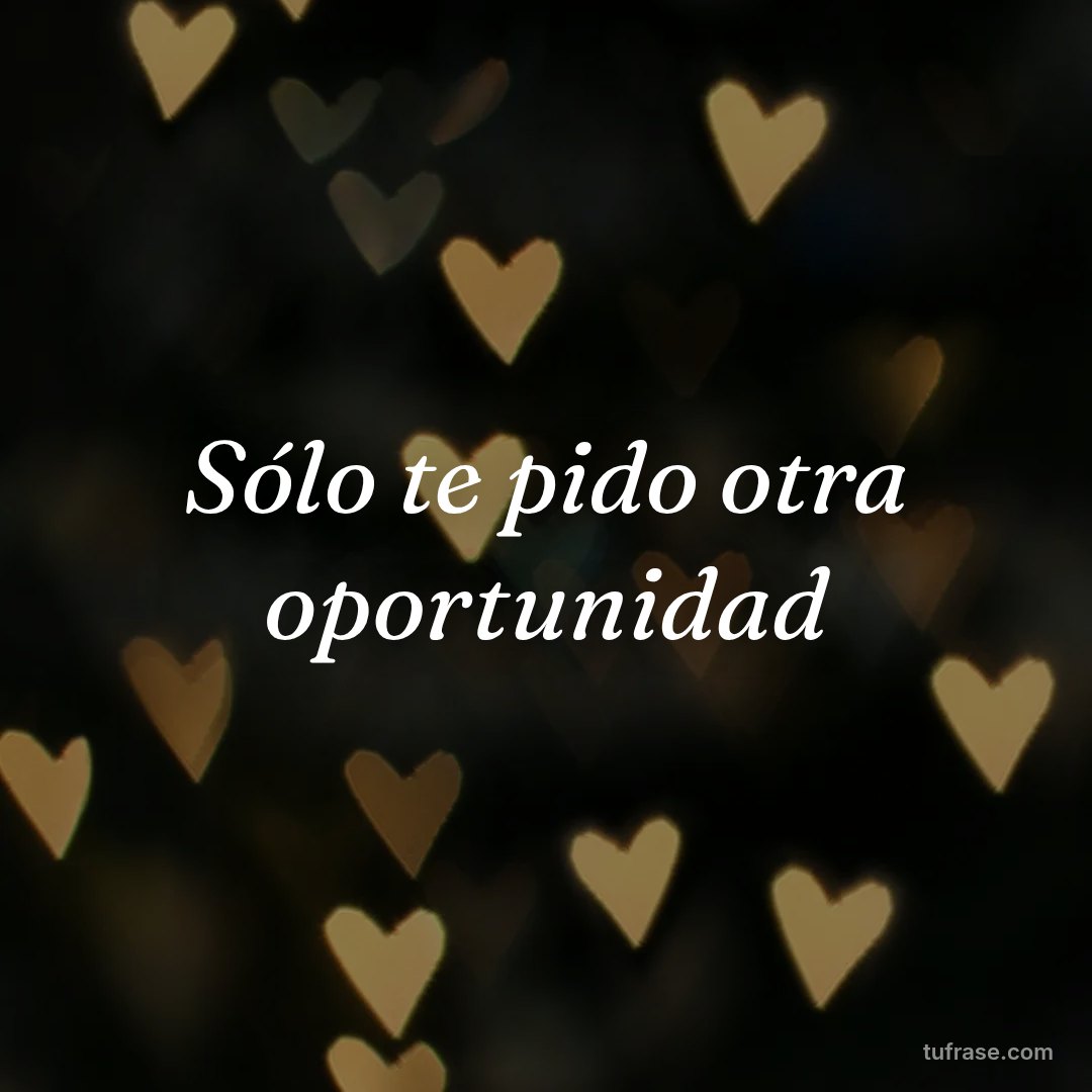 Sólo te pido otra oportunidad