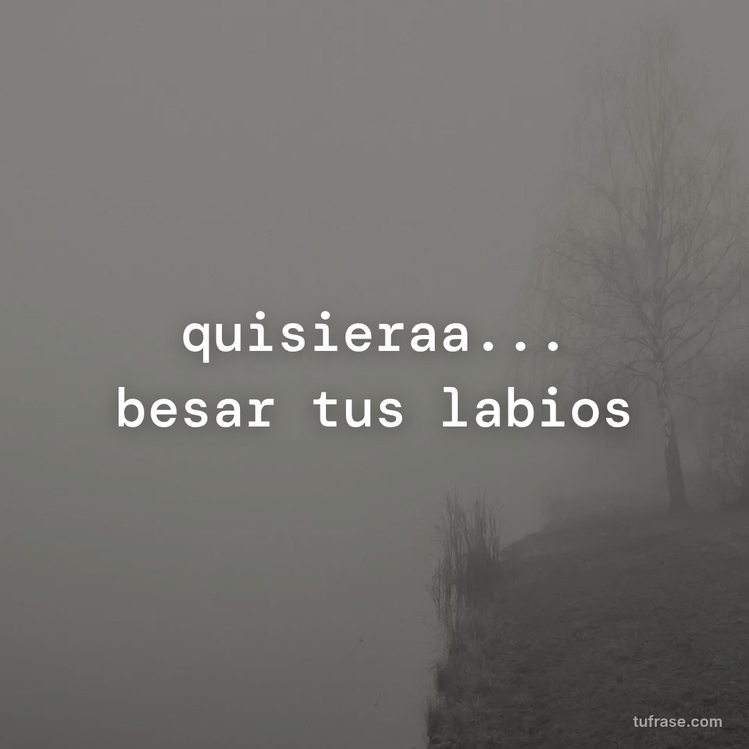 quisieraa... besar tus labios