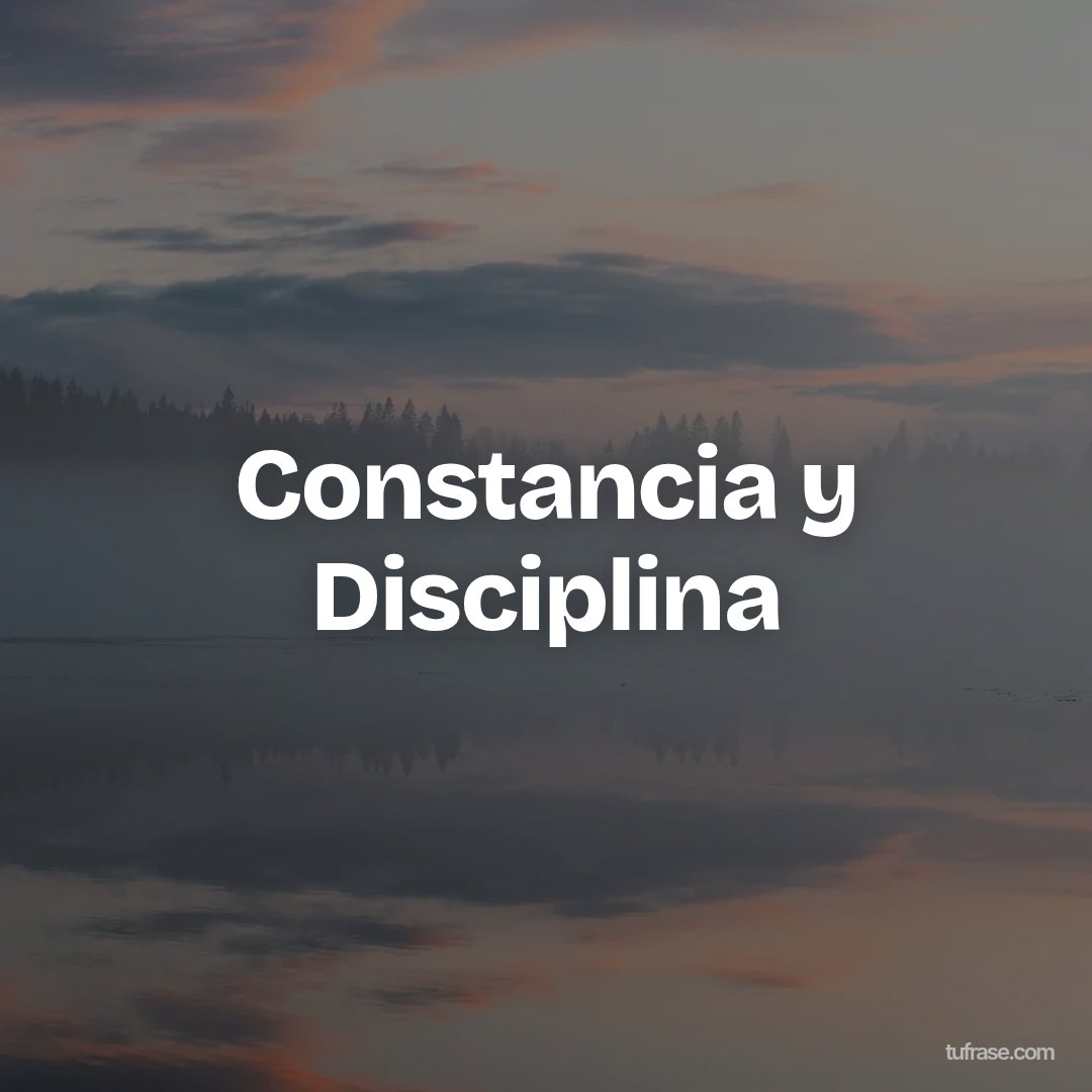 Constancia y Disciplina