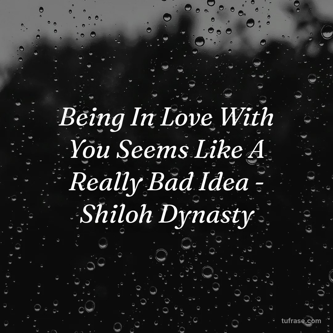 Being In Love With You Seems Like A Really Bad Idea - Shiloh Dynasty