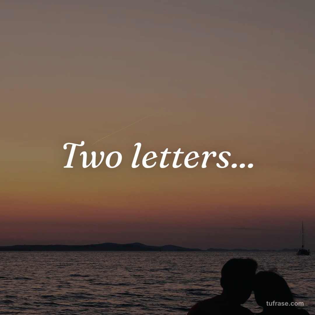 Two letters...