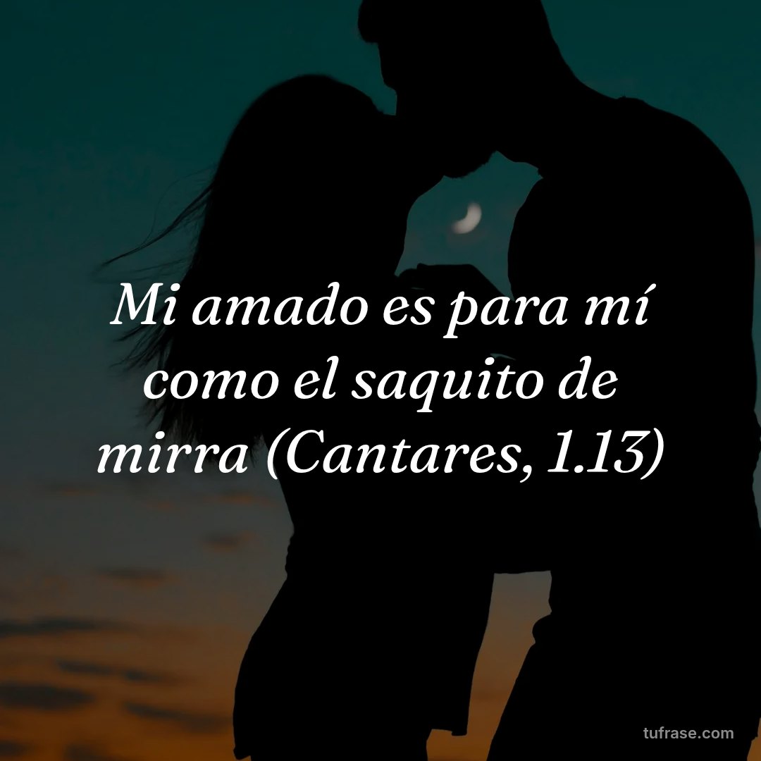 Mi amado es para mí como el saquito de mirra (Cantares, 1.13)