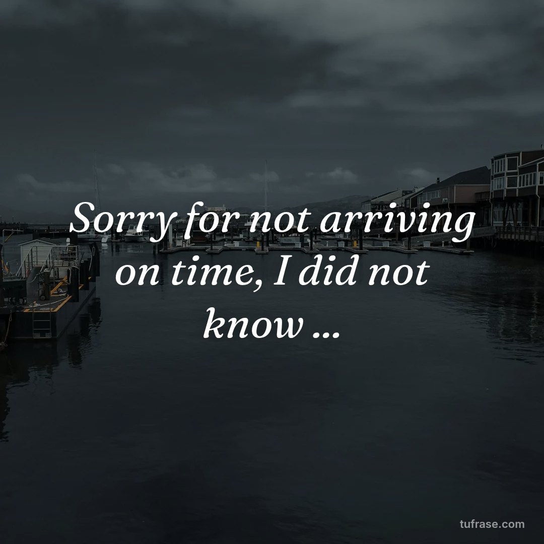 Sorry for not arriving on time, I did not know ...