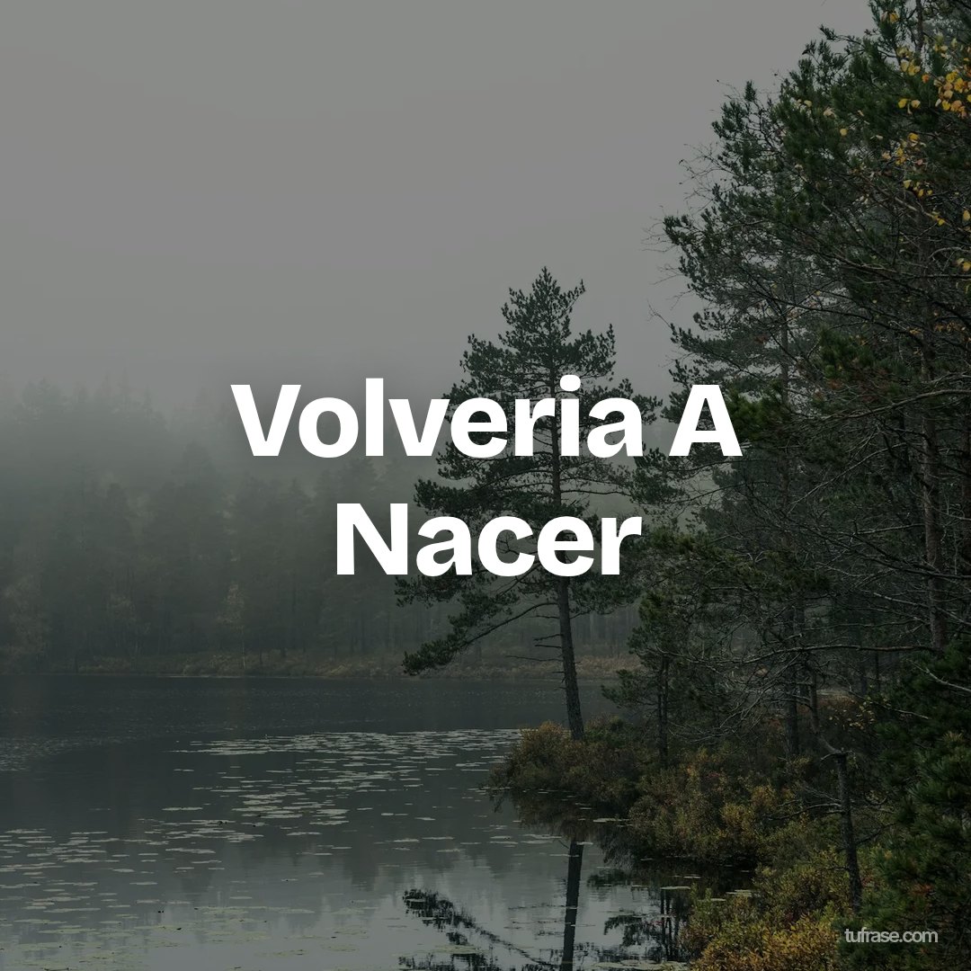 Volveria A Nacer