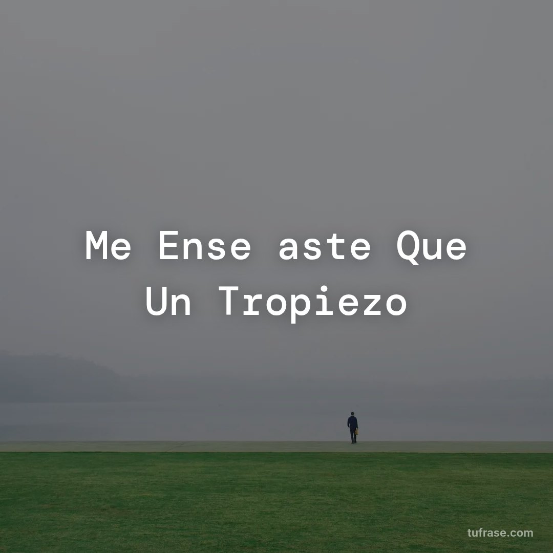 Me Enseñaste Que Un Tropiezo