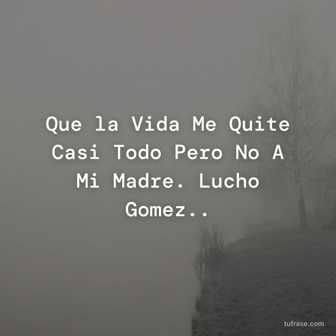 Que la Vida Me Quite Casi Todo Pero No A Mi Madre. Lucho Gomez..