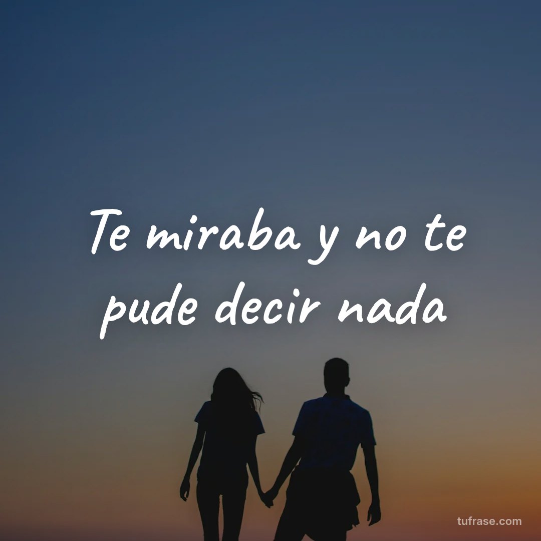 Te miraba y no te pude decir nada