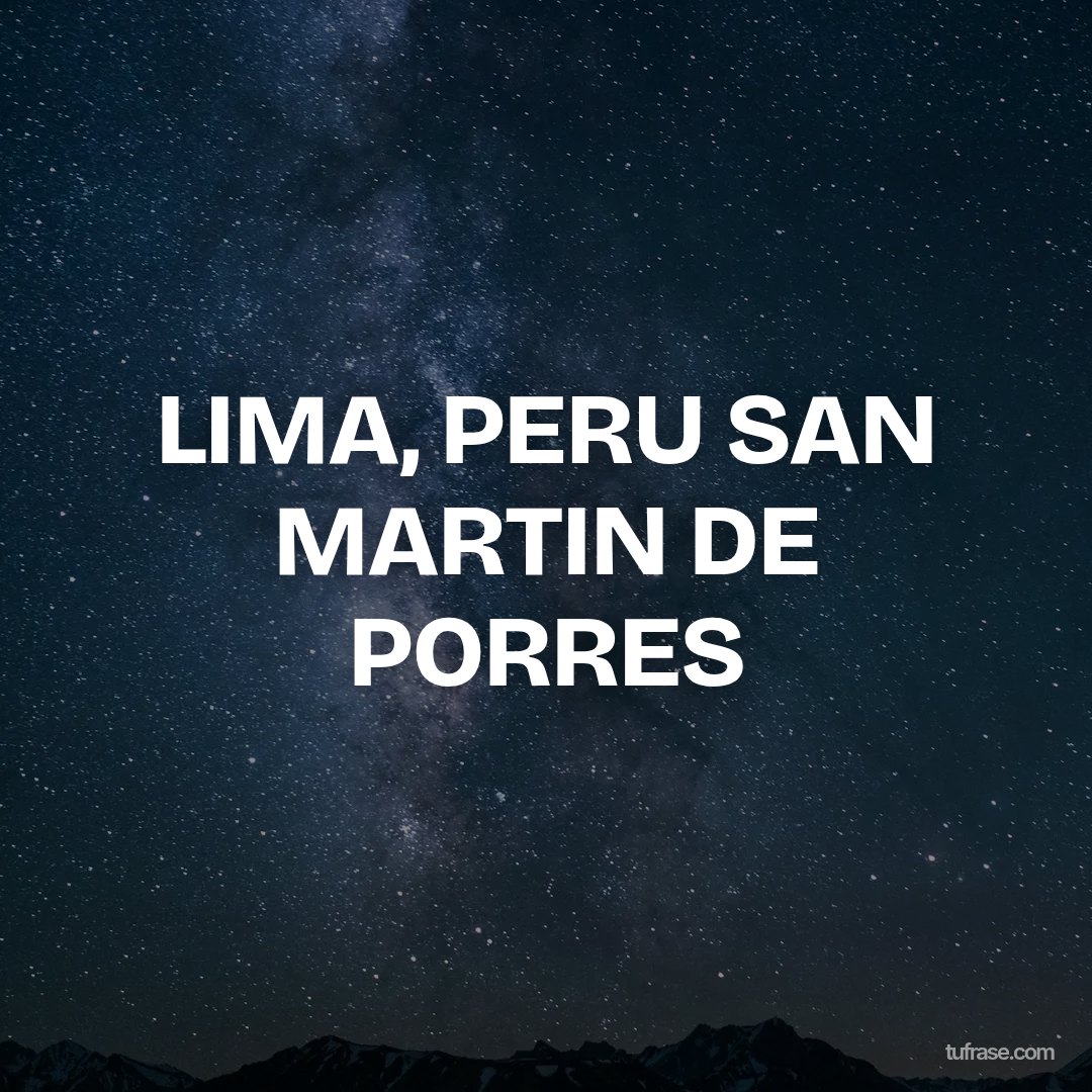 LIMA, PERU SAN MARTIN DE PORRES