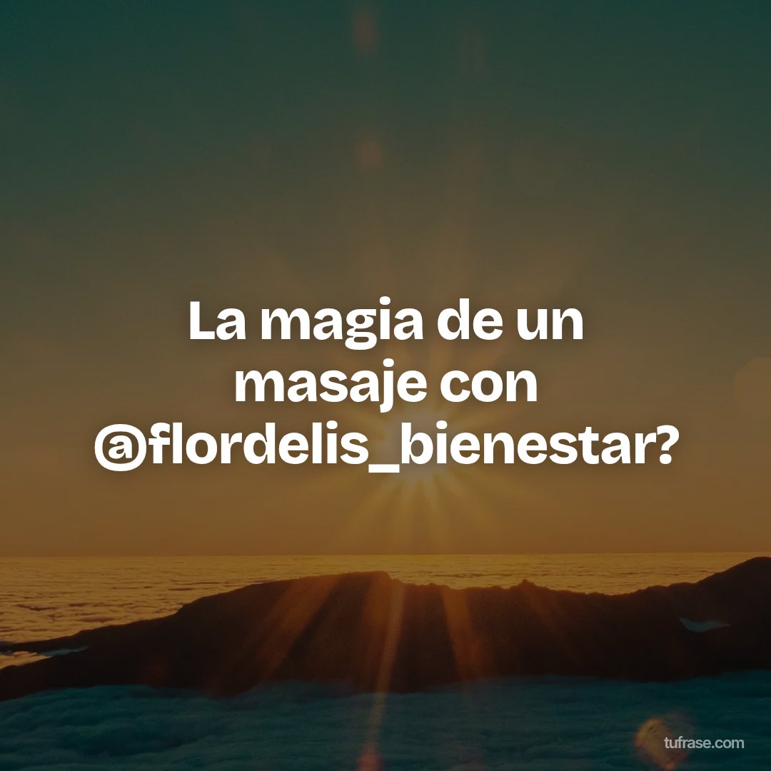 La magia de un masaje con @flordelis_bienestar?