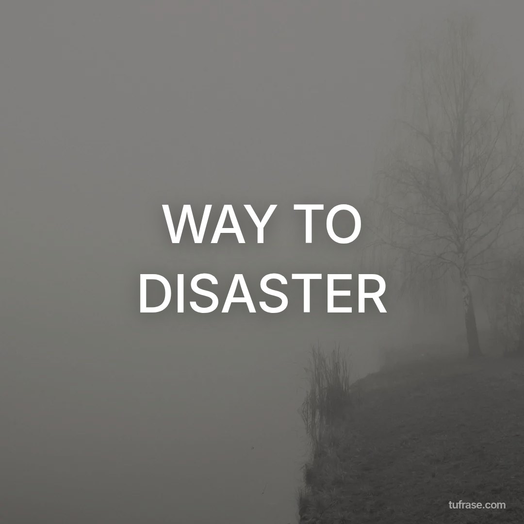 WAY TO DISASTER