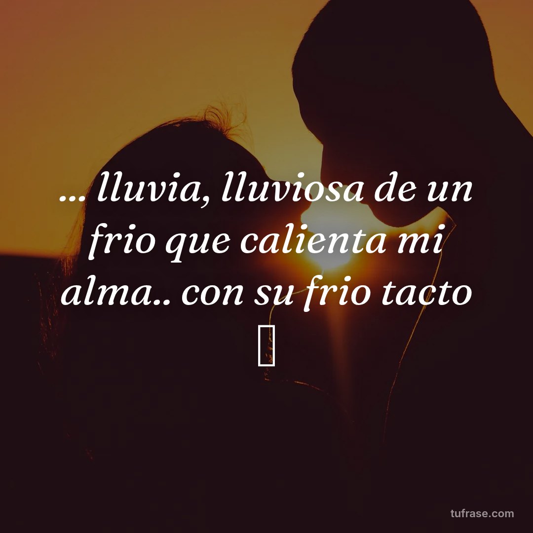... lluvia, lluviosa de un frio que calienta mi alma.. con su frio tacto ⛧