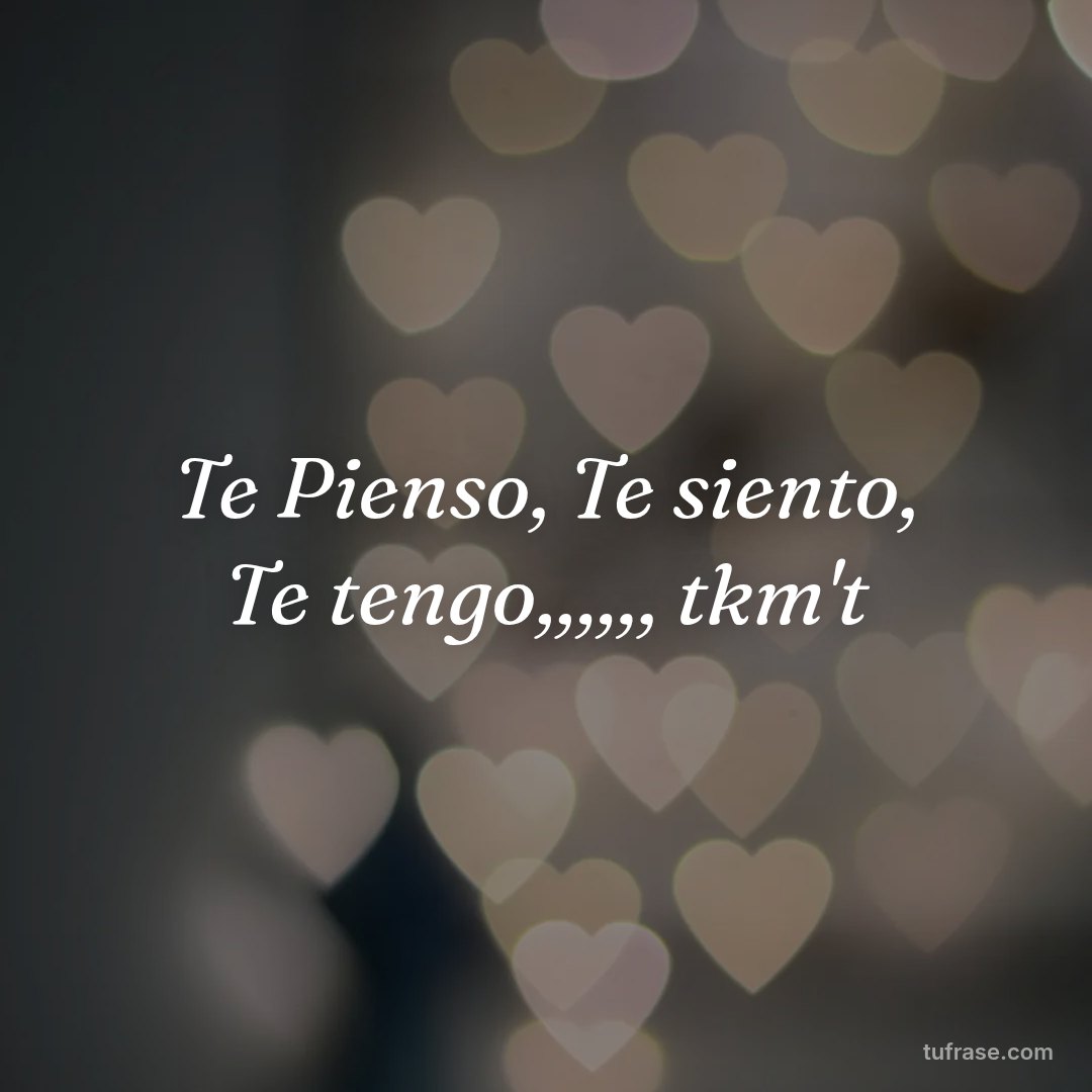 Te Pienso, Te siento, Te tengo,,,,,, tkm't