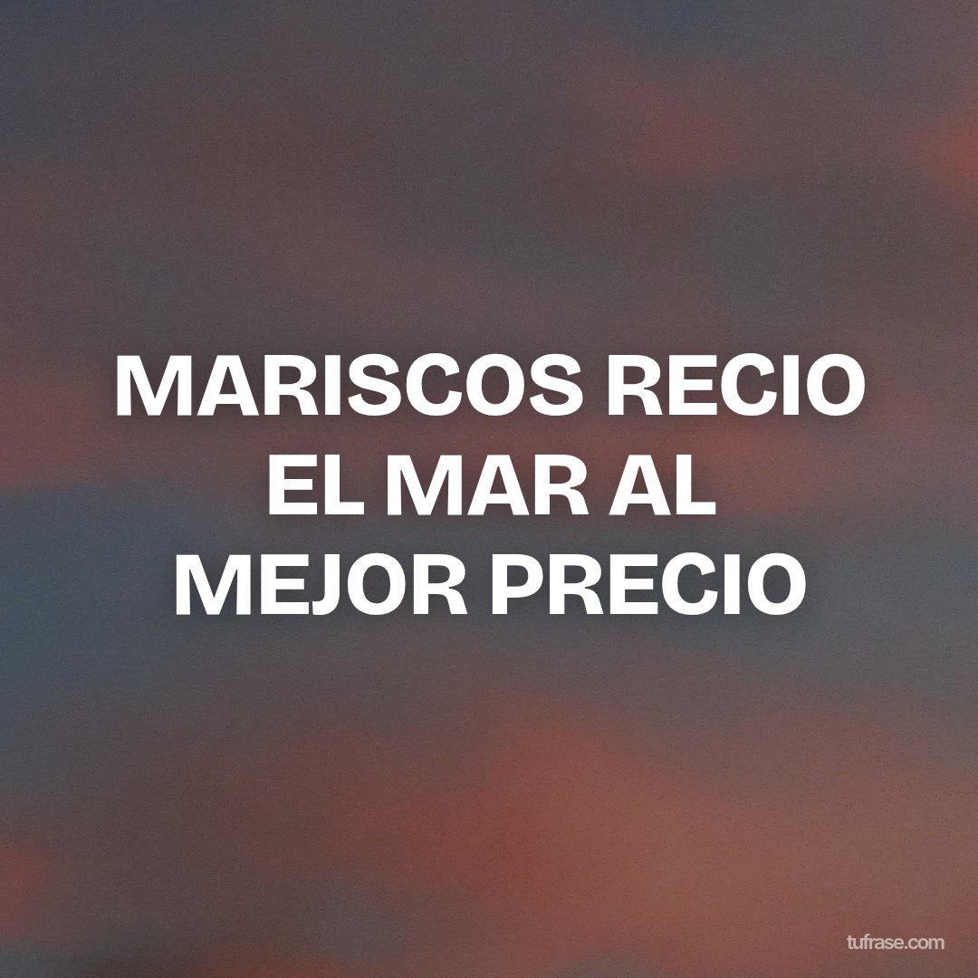 MARISCOS RECIO EL MAR AL MEJOR PRECIO