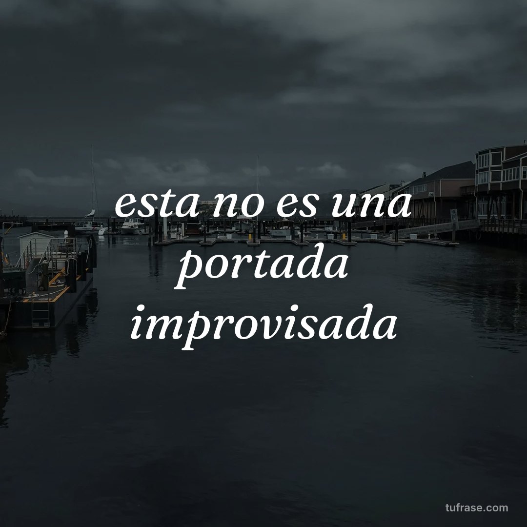 esta no es una portada improvisada