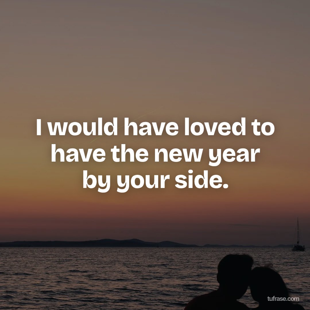 I would have loved to have the new year by your side.