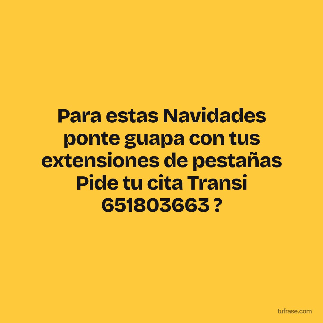 Para estas Navidades ponte guapa con tus extensiones de pestañas Pide tu cita Transi 651803663 ?