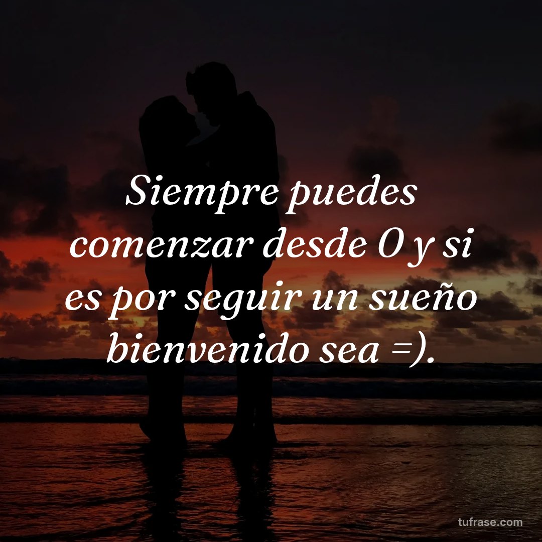 Siempre puedes comenzar desde 0 y si es por seguir un sueño bienvenido sea =).