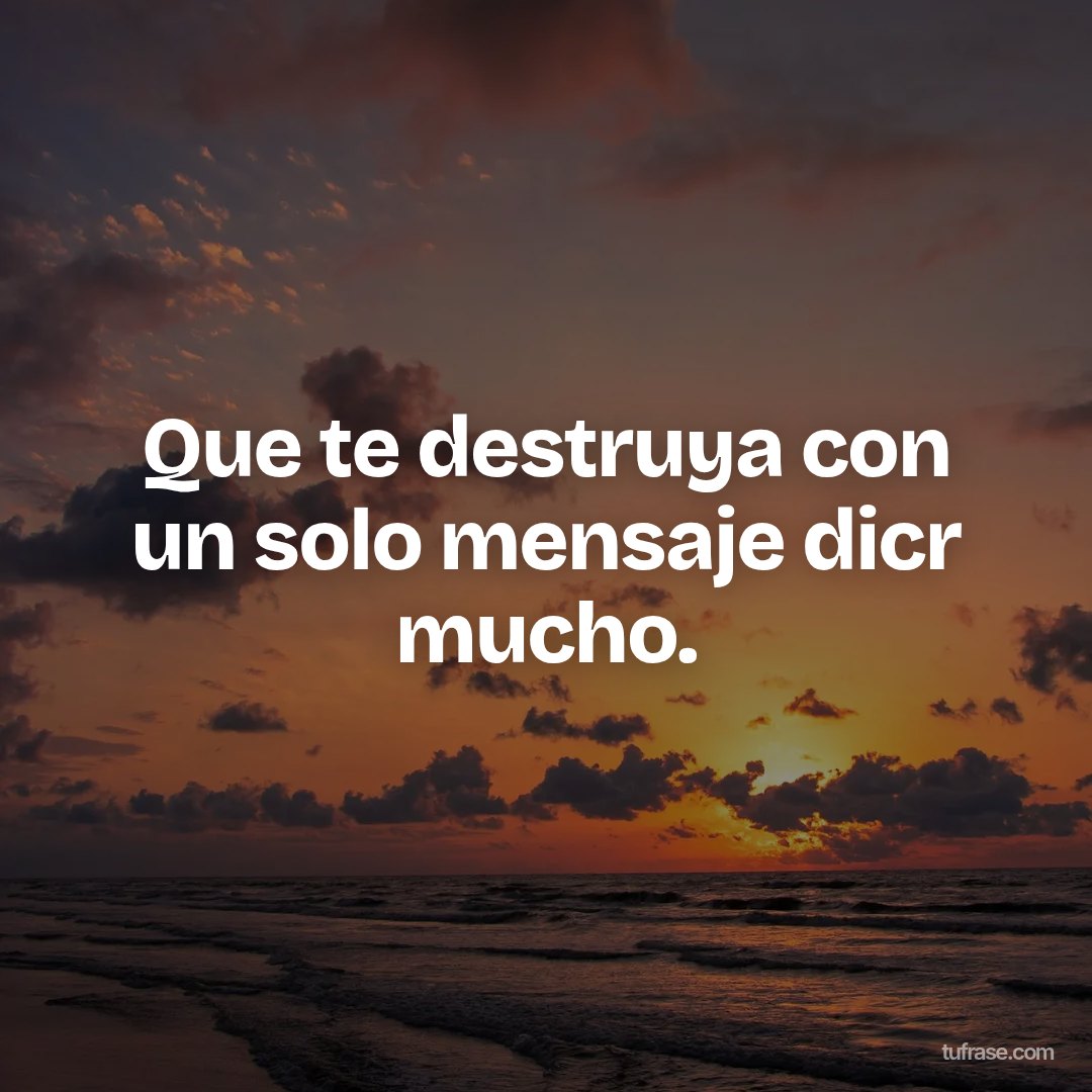 Que te destruya con un solo mensaje dicr mucho.