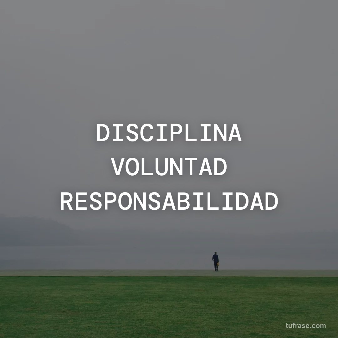 DISCIPLINA VOLUNTAD RESPONSABILIDAD