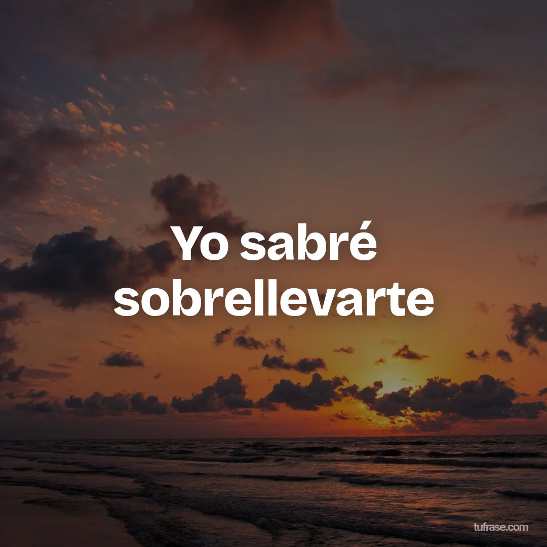 Yo sabré sobrellevarte