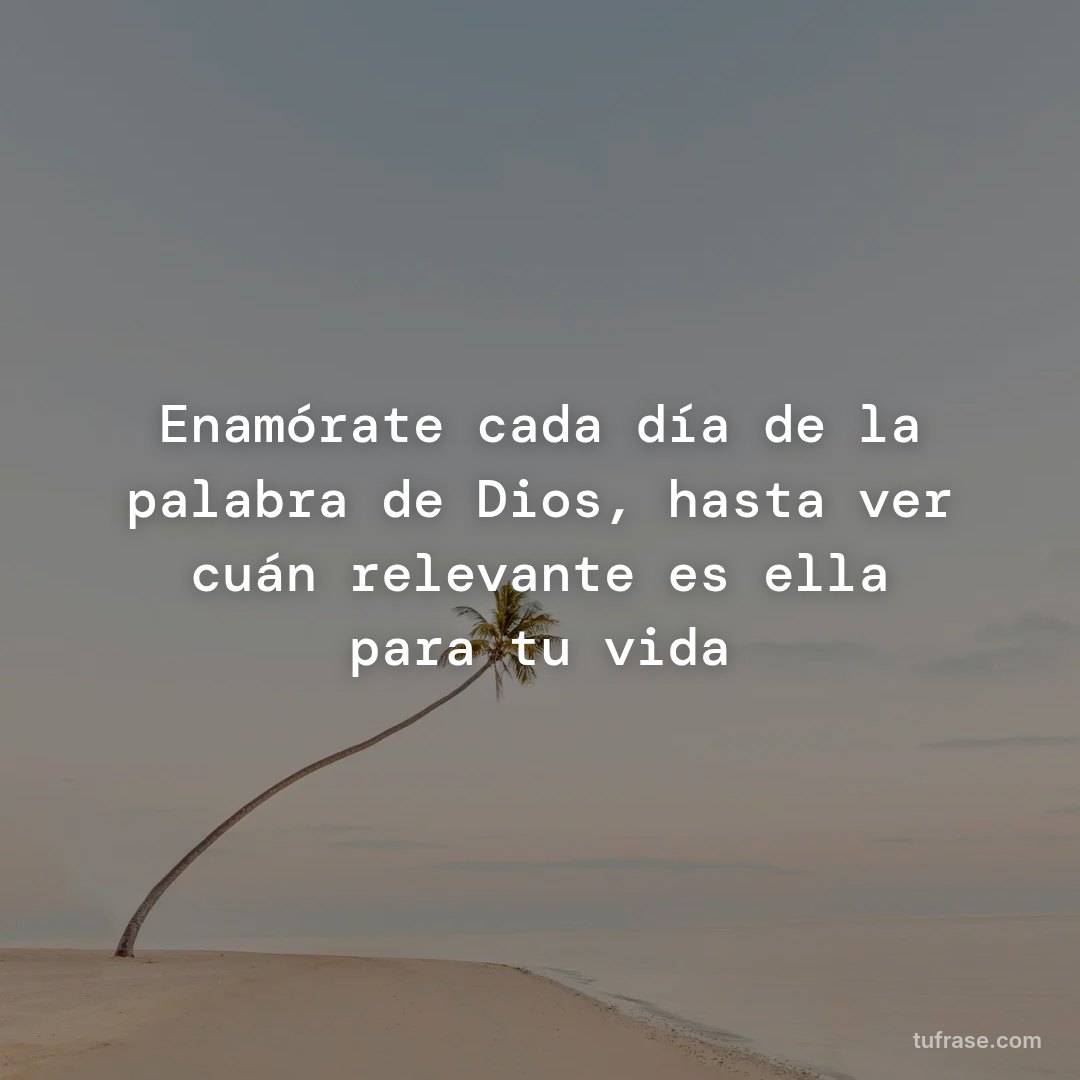 Enamórate cada día de la palabra de Dios, hasta ver cuán relevante es ella para tu vida