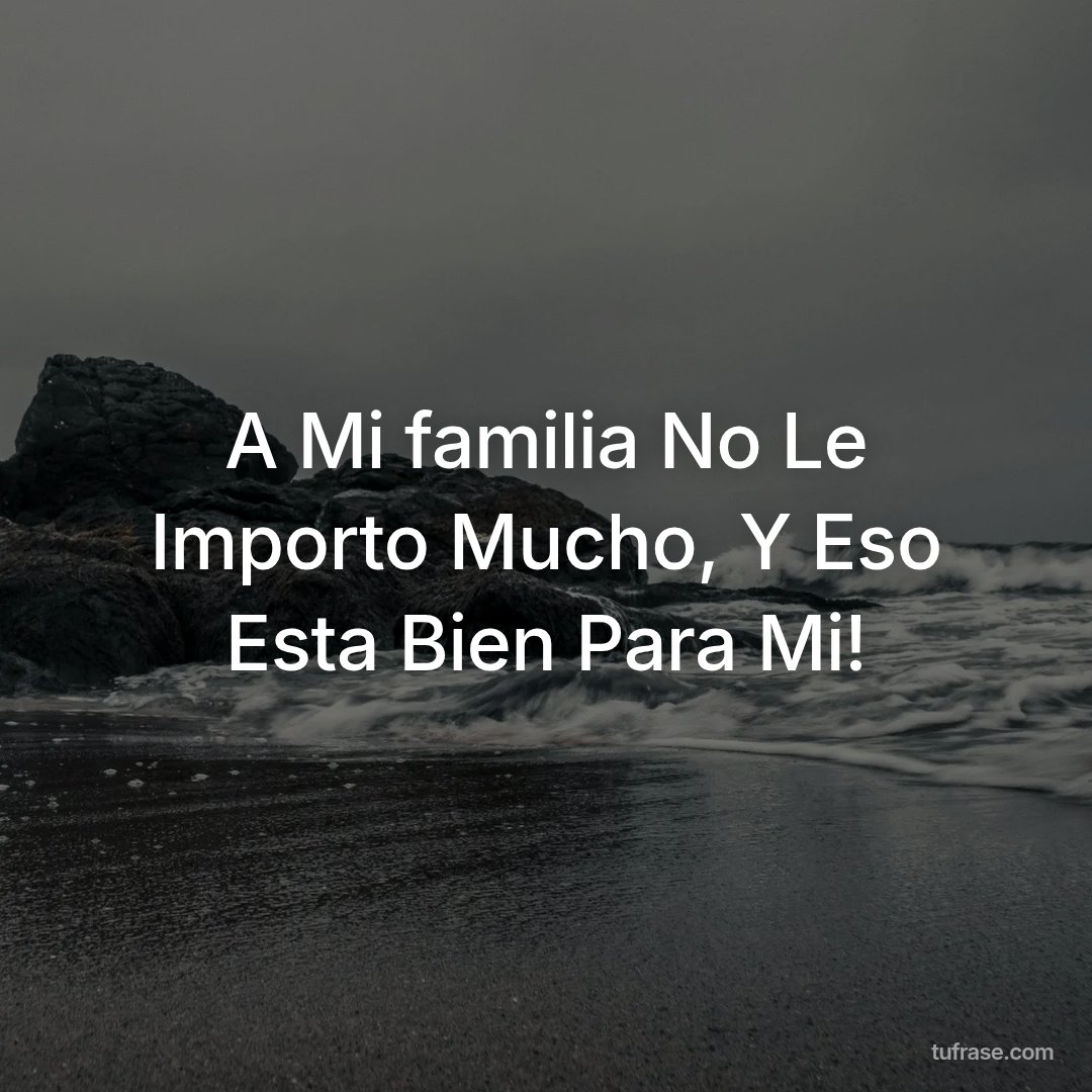 A Mi familia No Le Importo Mucho, Y Eso Esta Bien Para Mi!