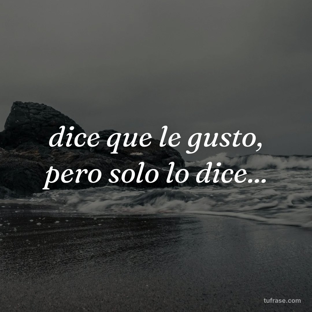 dice que le gusto, pero solo lo dice...