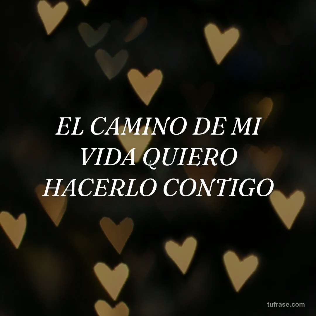 EL CAMINO DE MI VIDA QUIERO HACERLO CONTIGO