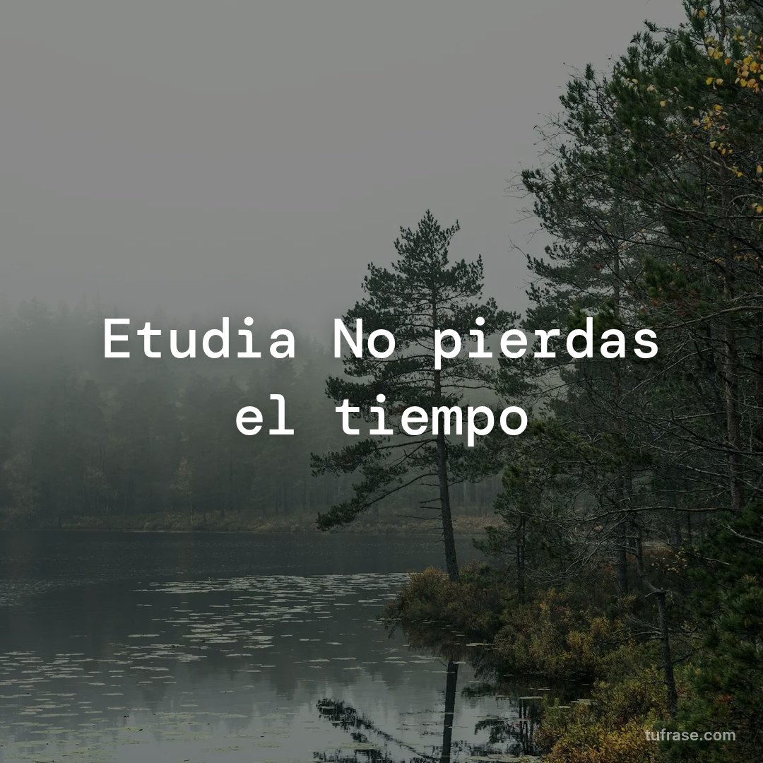 Etudia No pierdas el tiempo
