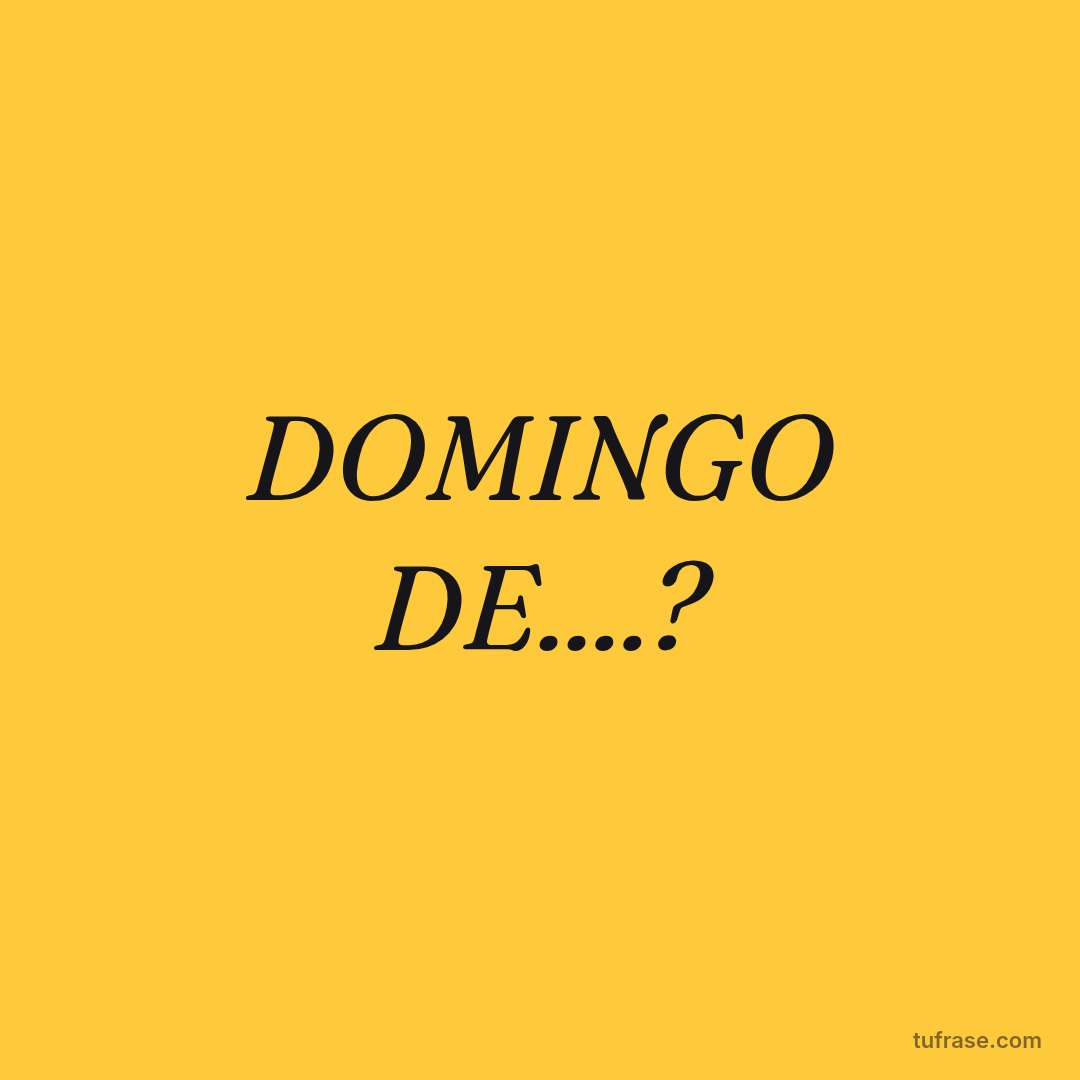 DOMINGO DE....?