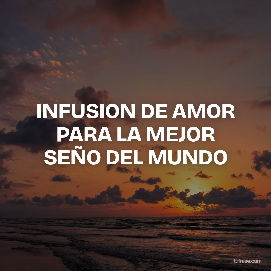 INFUSION DE AMOR PARA LA MEJOR SEÑO DEL MUNDO