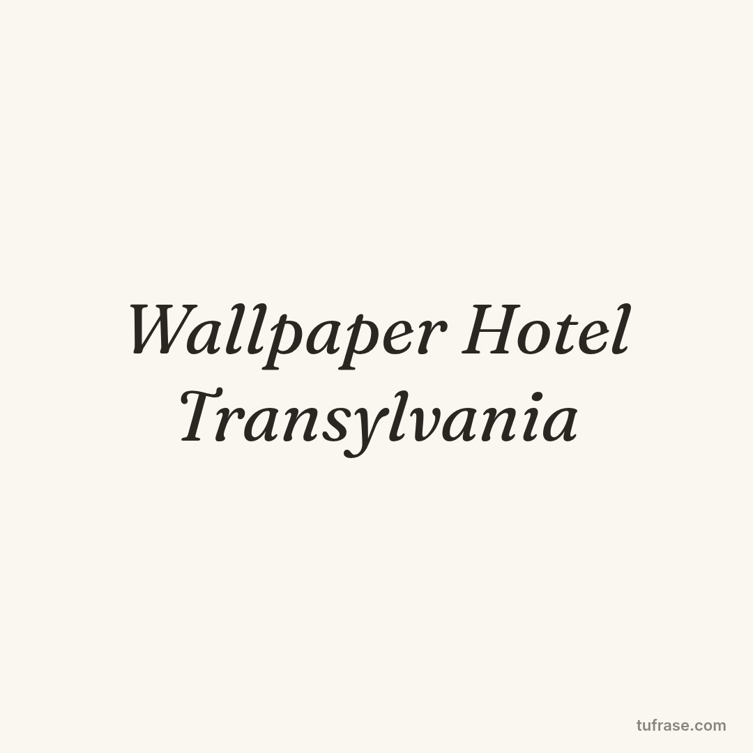 Wallpaper Hotel Transylvania
