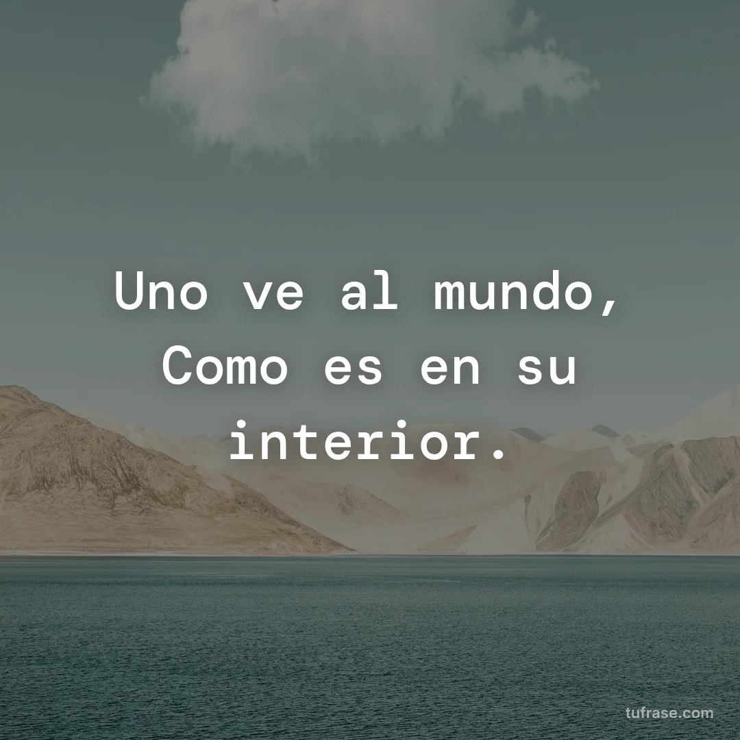 Uno ve al mundo, Como es en su interior.