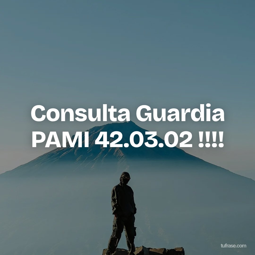 Consulta Guardia PAMI 42.03.02 !!!!