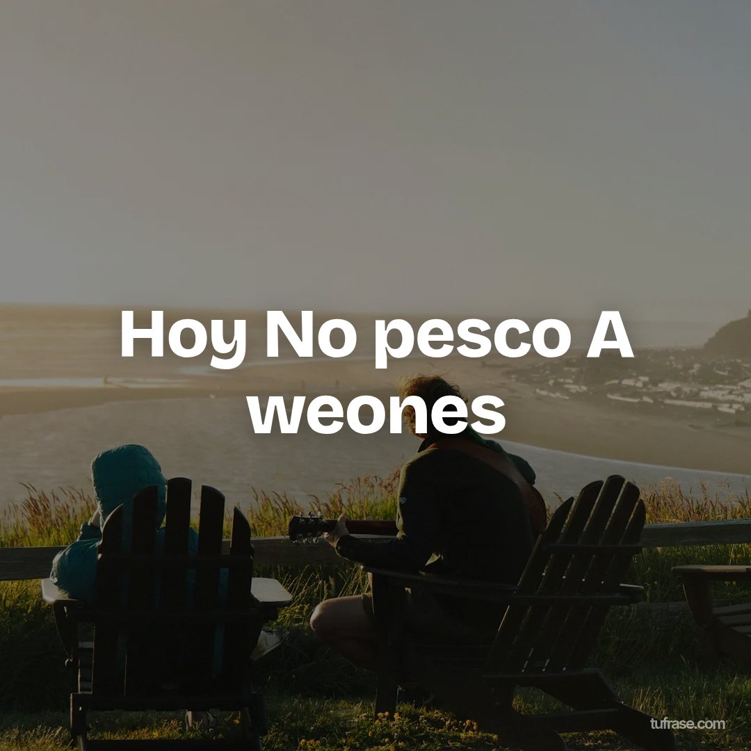 Hoy No pesco A weones