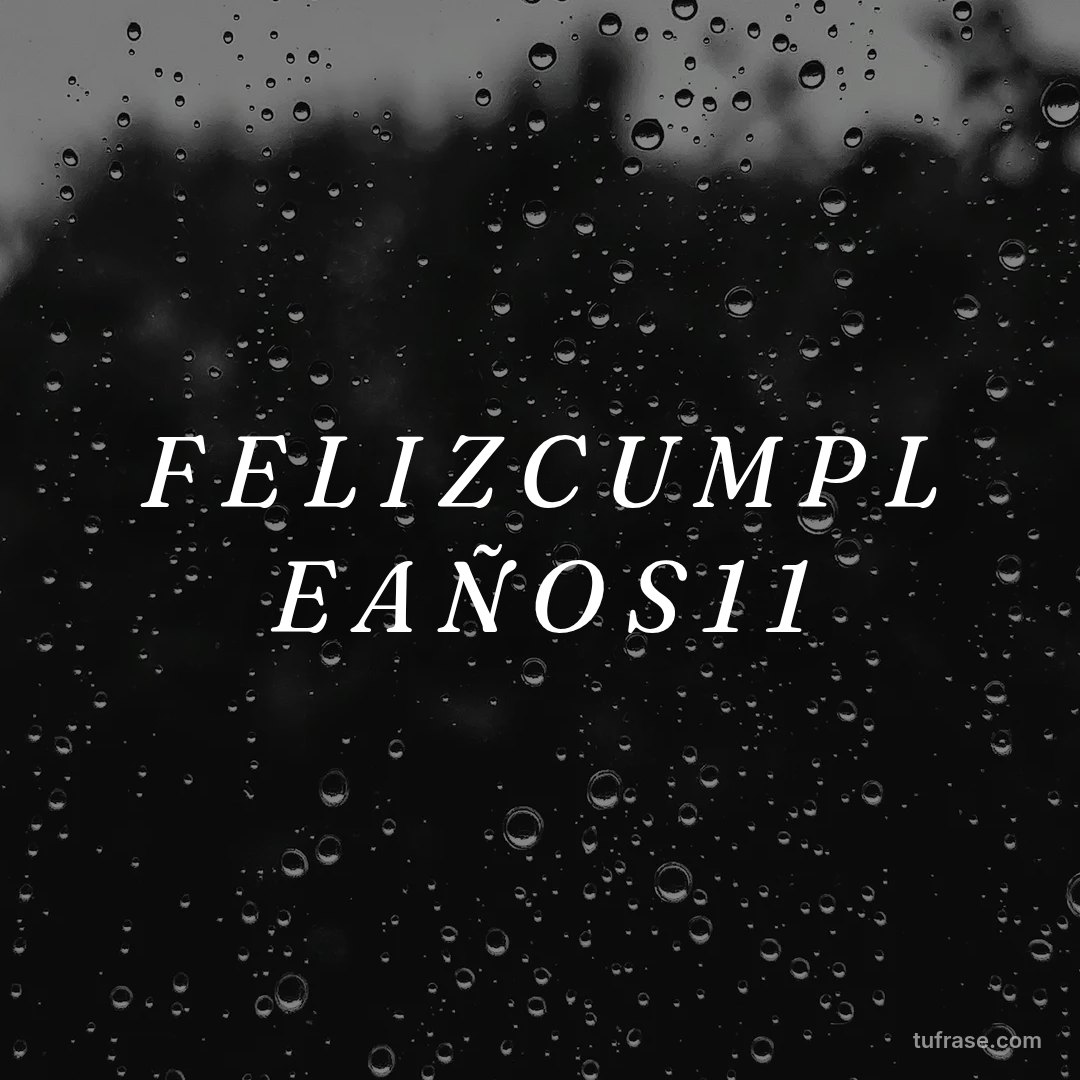 F E L I Z C U M P L E A Ñ O S 1 1