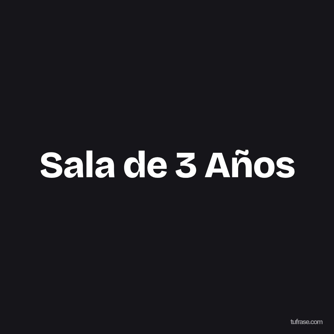 Sala de 3 Años