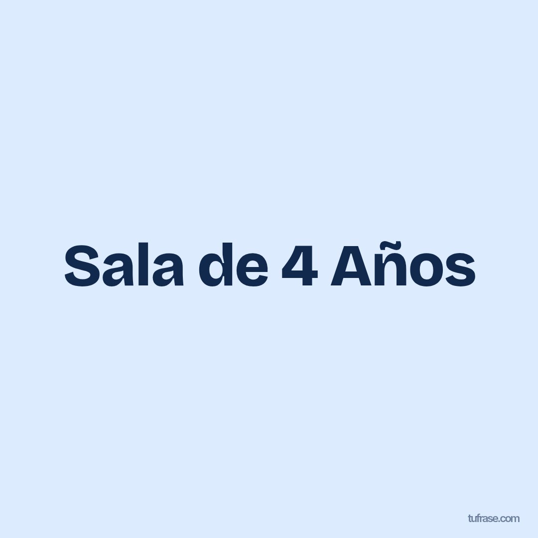 Sala de 4 Años
