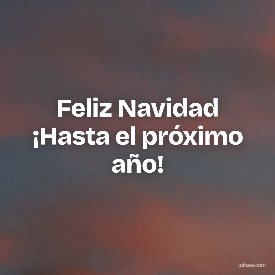 Feliz Navidad ¡Hasta el próximo año!
