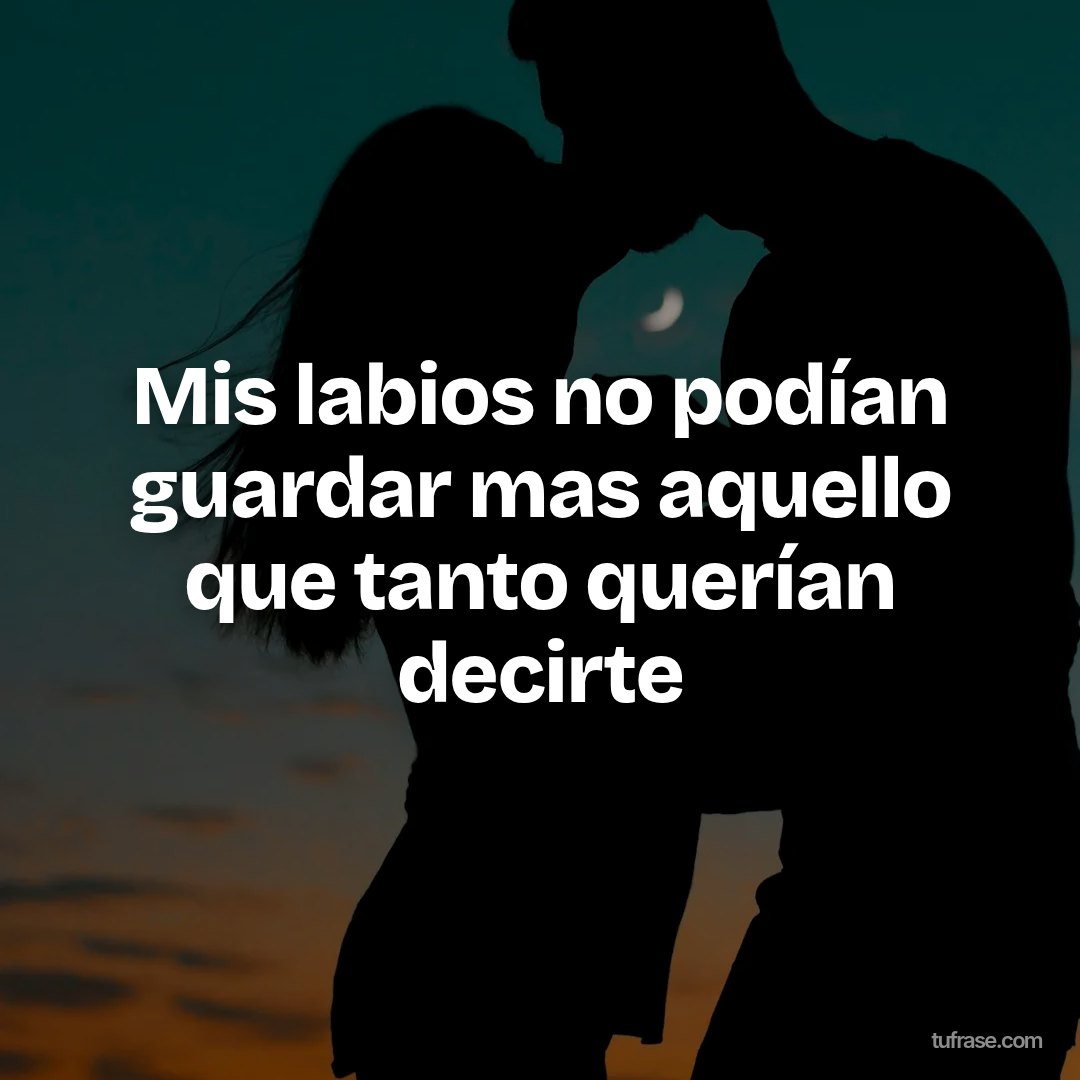 Mis labios no podían guardar mas aquello que tanto querían decirte