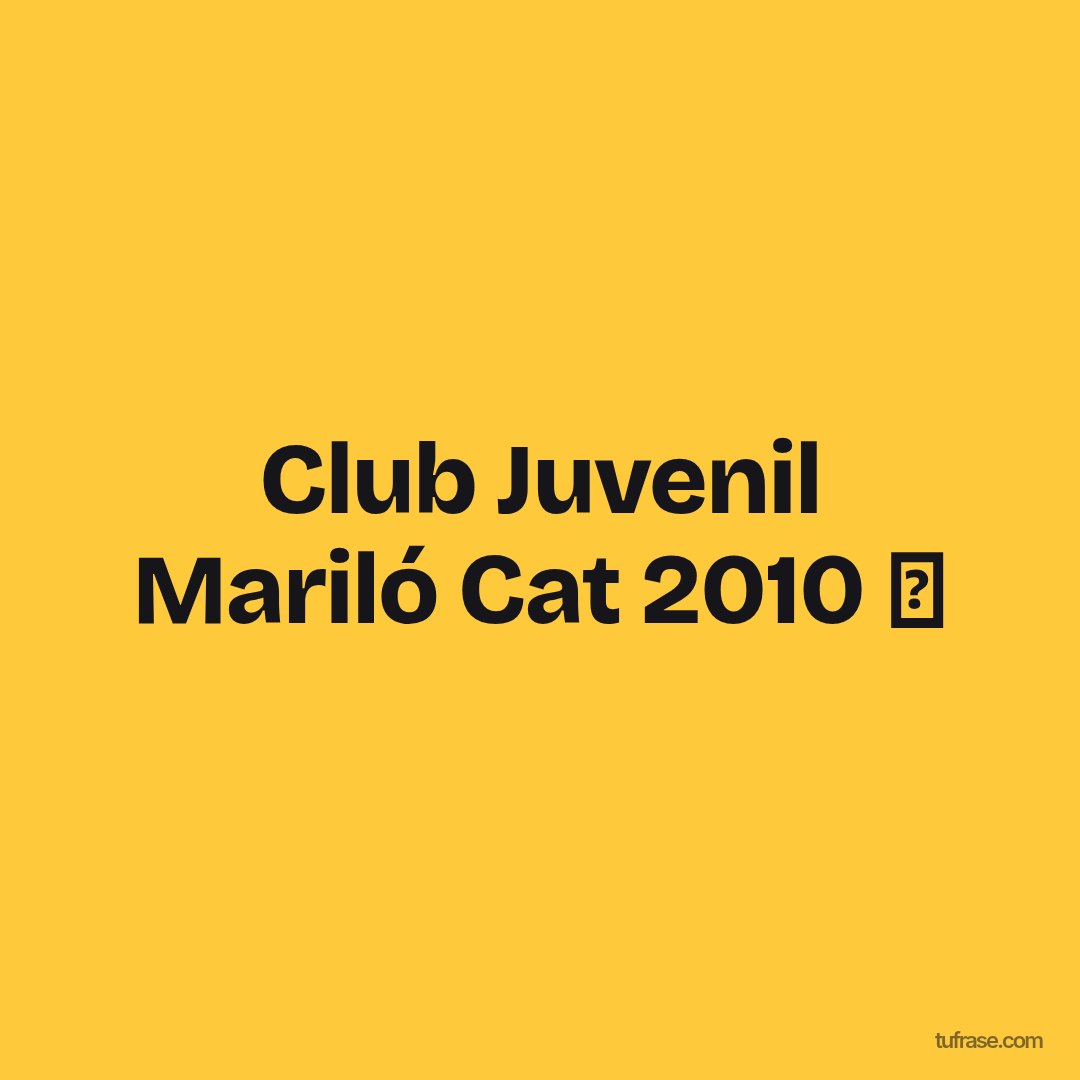 Club Juvenil Mariló Cat 2010 ⚽