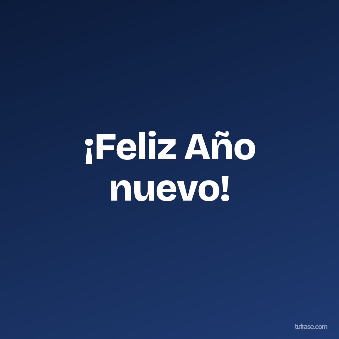 ¡Feliz Año nuevo!