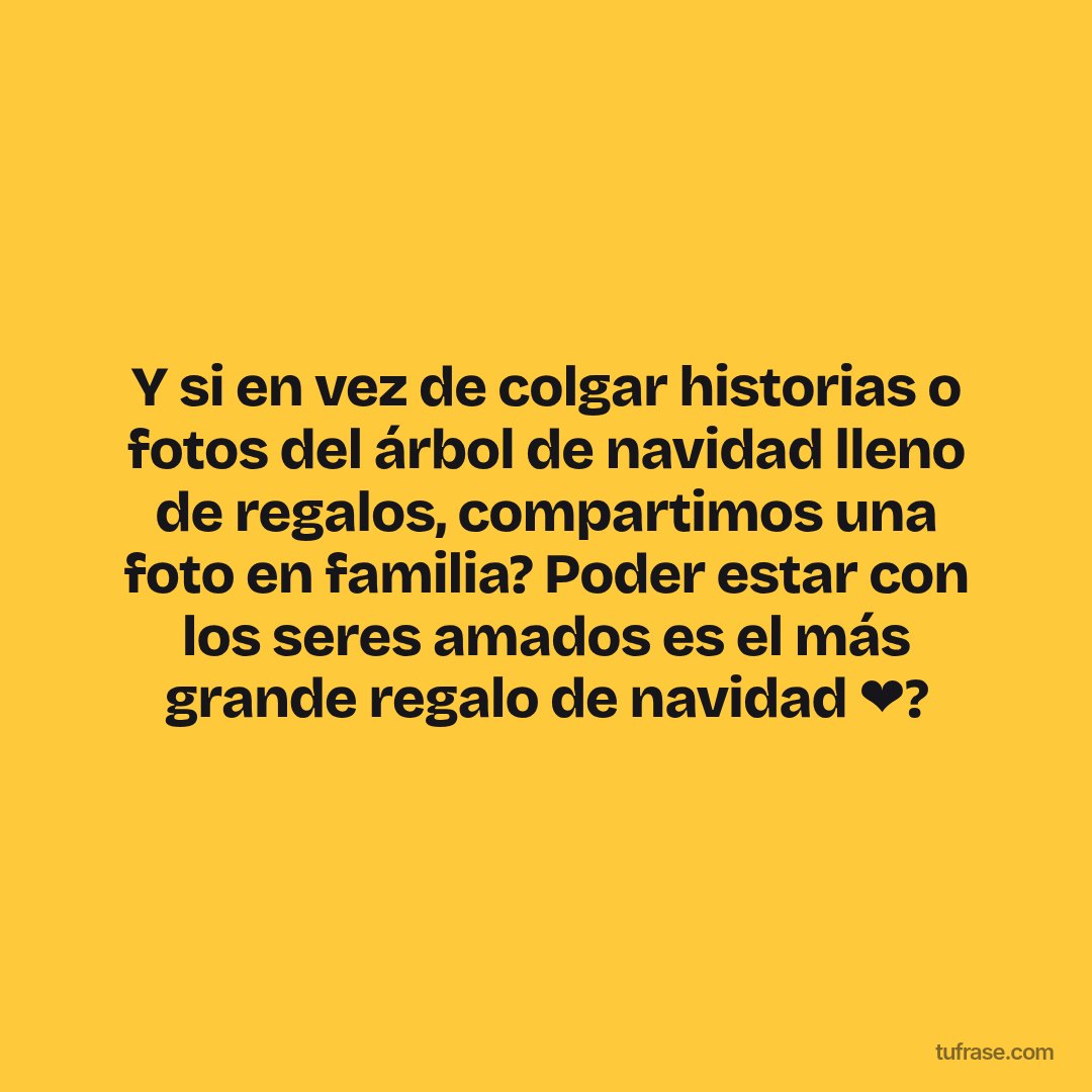 Y si en vez de colgar historias o fotos del árbol de navidad lleno de regalos, compartimos una foto en familia? Poder estar con los seres amados es el más grande regalo de navidad ❤️?