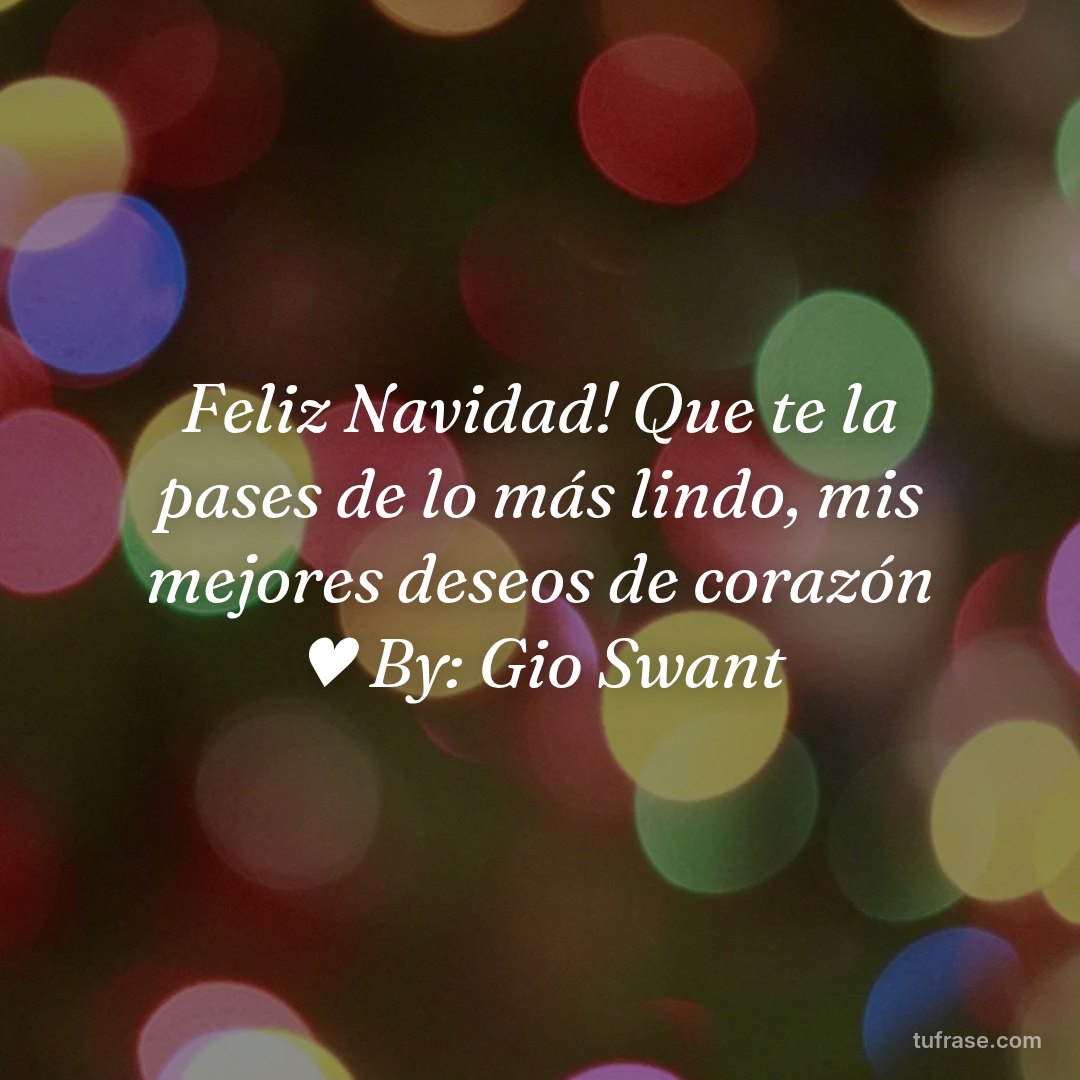 Feliz Navidad! Que te la pases de lo más lindo, mis mejores deseos de corazón ♥ By: Gio Swant